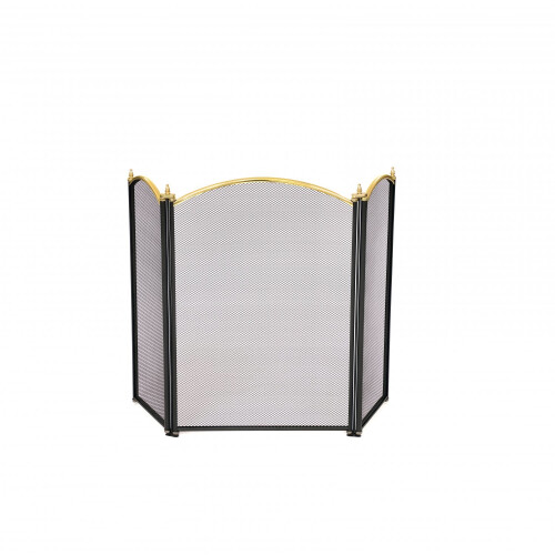 Oypla Oypla Heavy Duty Steel 3 Panel Fire Screen Spark Guard 2