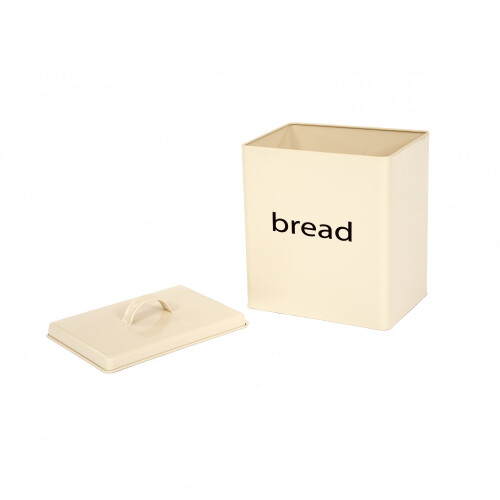 Oypla Oypla 5 Piece Cream Kitchen Canister Storage Tin Set Bread Biscuits Tea Sugar Coffee 2