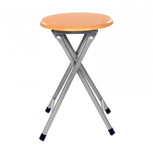Oypla Oypla Wooden Folding Breakfast Kitchen Bar Stool Seat 2