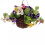 Oypla Oypla Artificial Garden Hanging Wicker Basket with Multicoloured Flowers 2