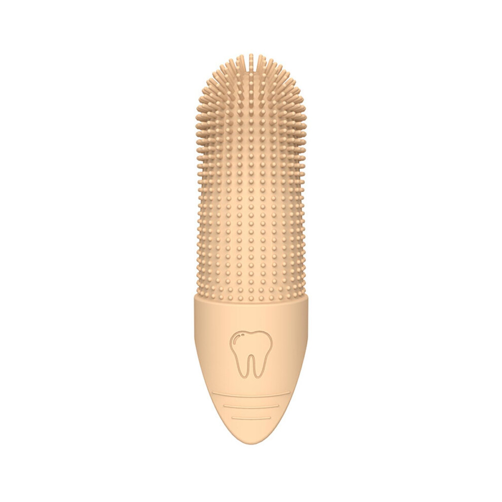 360 Cleaning Finger Toothbrushes For Pets For Comprehensive Dental Cleaning And Bad Breath Care. Suitable Finger Dental Care For Pets, Color. Beige 9365049848237