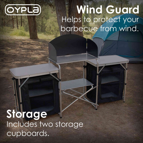 Oypla Oypla Large Portable Folding Outdoor Aluminium Camping Kitchen Work Top 1
