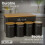 Oypla Oypla 5pc Black Bamboo Lid Kitchen Canister Storage Tin Set Bread Biscuits Tea Sugar Coffee 6