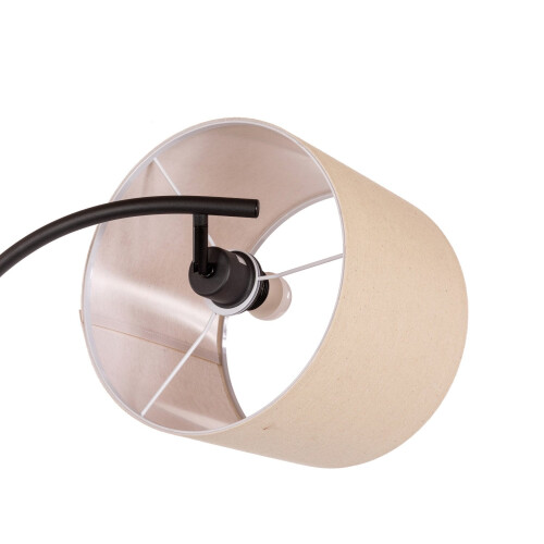 Oypla Oypla Black Floor Standing Lamp Reading Light with Linen Fabric Lampshade 2