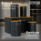 Oypla Oypla 5pc Black Bamboo Lid Kitchen Canister Storage Tin Set Bread Biscuits Tea Sugar Coffee 8