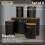Oypla Oypla 5pc Black Bamboo Lid Kitchen Canister Storage Tin Set Bread Biscuits Tea Sugar Coffee 7