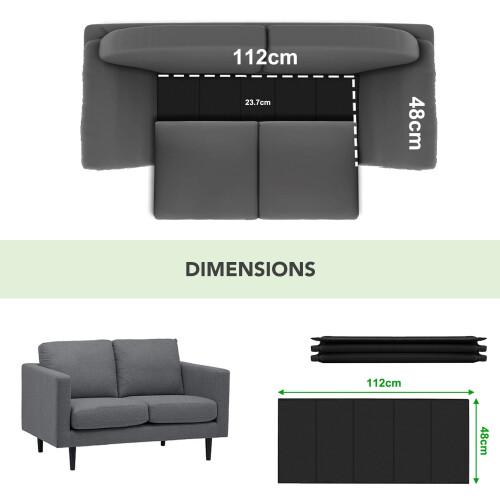 Oypla Oypla 2 Seater Sofa Couch Protector Support Board Seat Saver 1