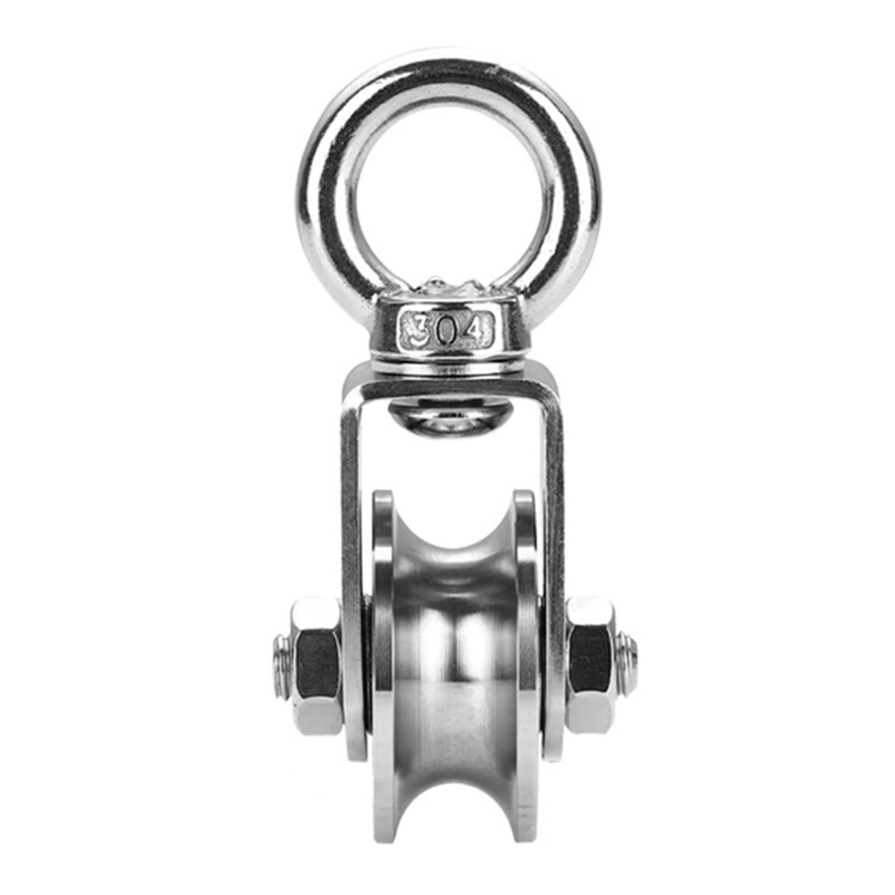 Pulley 304 Stainless Steel Bearing Pulleys Roller For Heavy-Duty Applications, Durable Wheel, 1 Inch Size 9187378473696
