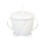 DoubleEar AntiDrop Silicone Snack Straw Cup, LeakProof, FoodGrade (White) 1