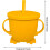 DoubleEar AntiDrop Silicone Snack Straw Cup, LeakProof, FoodGrade (White) 5