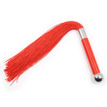 Whip SM Flogger Silicone Tassel Whips Couples Spanking Whips Adult Flirting Whip Cosplay Whip Fetish Bondage Sex Toy for Couples Role Play (Red)