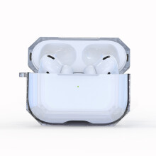 Carcasă rezistentă la șocuri pentru AirPods Pro, husă de protecție transparentă TPU cu încărcare wireless pentru a 2-a/1-a generație,