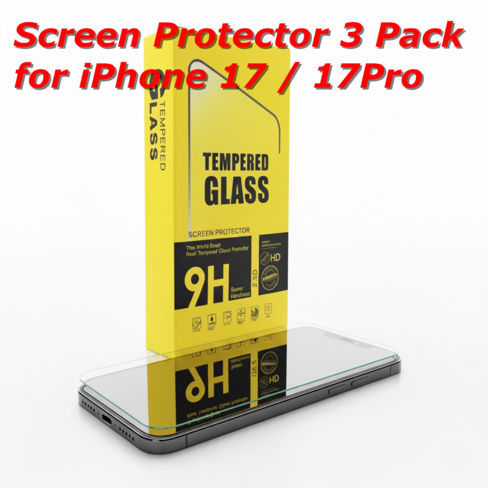 Tempered Glass Screen Protector For Iphone 17 813355590115