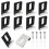Mirror Hanging Kit, Heavy Duty Wall Mounting Hardware, 10Piece Mirror Clips, Single Hole, Secure Mount, Silver 1