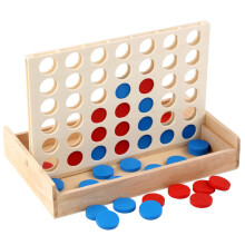 Holzspiel Brettspiel "Vier gewinnt" für Kinder, Bildungspuzzle, 4 x 15 x 24,5 cm