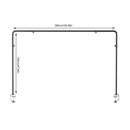 Support extensible télescopique en métal pour le support-Or 1