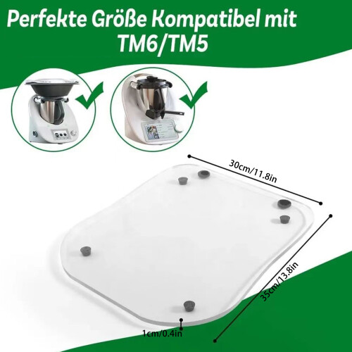 Mobile Table Pad Stand Mixer Cooker Acrylic Sliding Board for 2