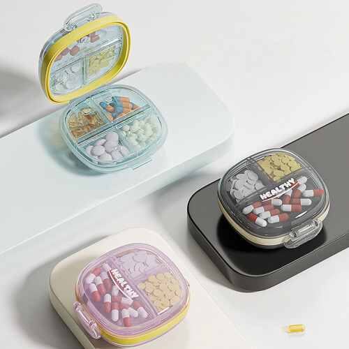 PortableWeekly Pillendoosje Veilige-transparant blauw 2