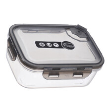 Transparent Plastic Bento Box Food Storage Container, Airtight, 1.2L