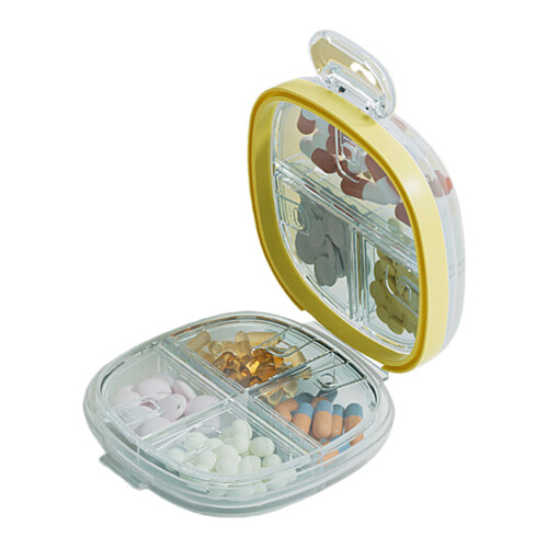 PortableWeekly Pillendoosje Veilige-transparant blauw
