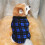 Warmer und bequemer Fleece-Hundepullover mit Karomuster,-M. 5