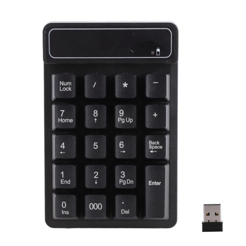 Wireless 19-Key Mini Numeric Keyboard for Office & Laptop, 2.4G 1
