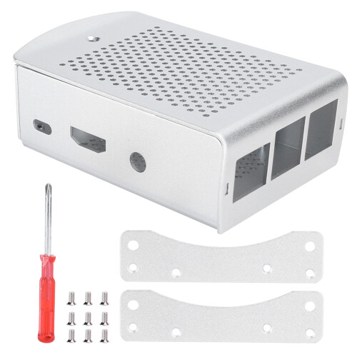 Ασημένιο περίβλημα για Raspberry Pi, υλικό από κράμα αλουμινίου με αφαιρούμενα