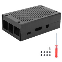 Carcasă din aliaj de aluminiu pentru Raspberry Pi3B+ și B, oferind protecție robustă și suprafață cu orificiu de evacuare, concepută pentru