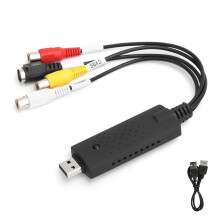 Convertitore USB con supporto RCA e S-Video, scheda di acquisizione da VHS a digitale con riproduzione in tempo reale e riduzione del rumore per