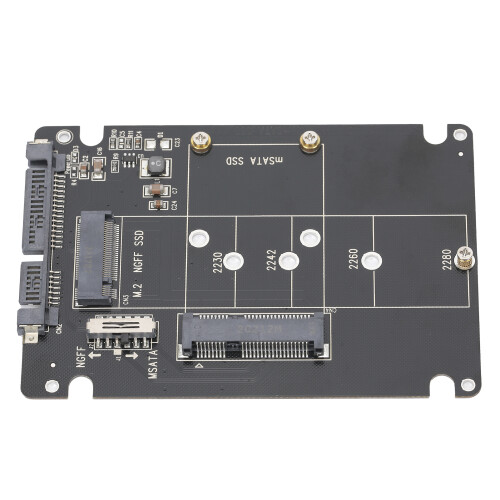 Gabinete com suporte para reversão SATA para SSD M.2NGFF com chave B&M para conversor de disco rígido SATA de 2,5 polegadas, superfície resistente 1