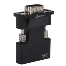 HDMI to VGA Converter Female to Male with Audio, Black