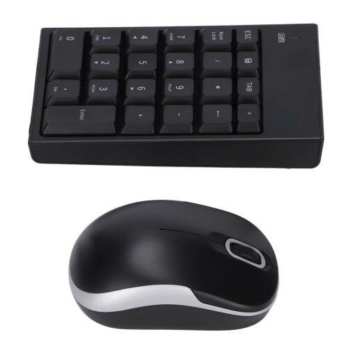 Wireless Numeric Keyboard Mouse Set MC‑61CB, 2.4G, Silent Black