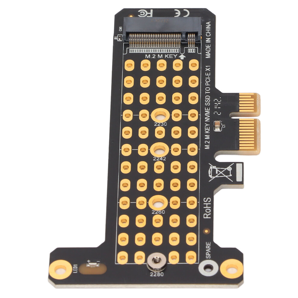 Nvme M.2 To Pcie X1 Riser Card Full Height For Windows Linux Os Black 9431376081439