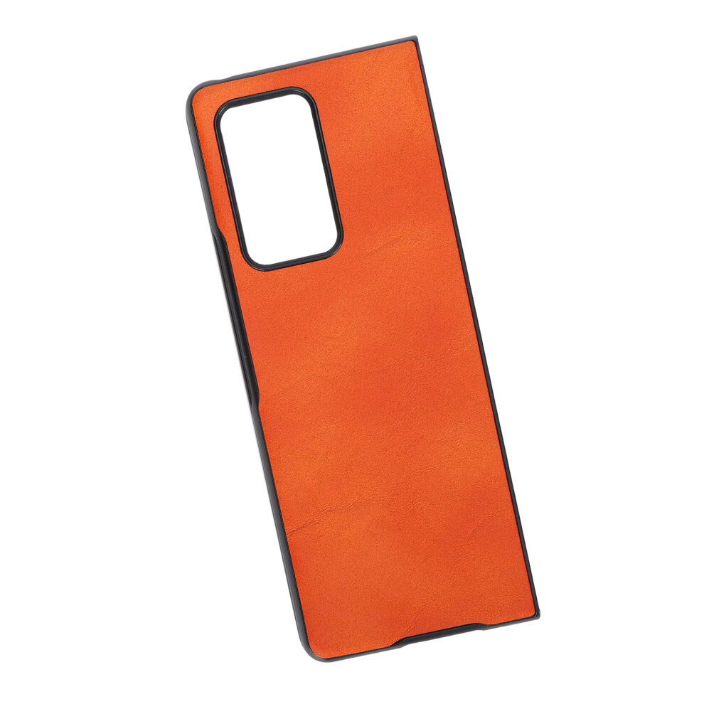 Leather Phone Case For Galaxy Z Fold 2 Anti-Fall Protection Orange 3481377394072