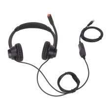 USB Headset With Noise Cancelling Mic For Clear Calls Hearing Protection Plug And Play Compatibility With VOIP Phones Lightweight Soft Ear Pads