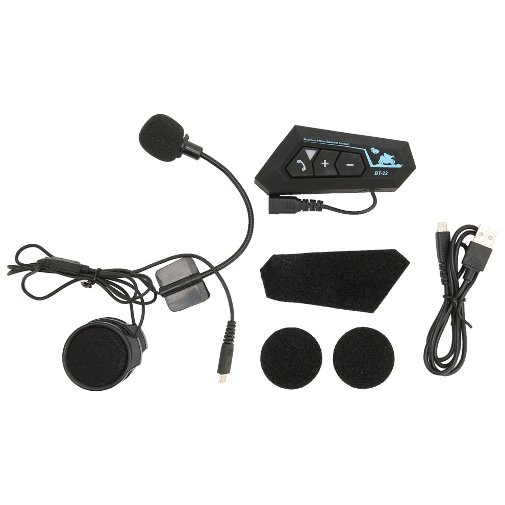 High Sound Quality Motorcycle Helmet Speaker, Voice Assistant & Hands-Free Bluetooth Headset For Uninterrupted Riding Pleasure 9773935259676