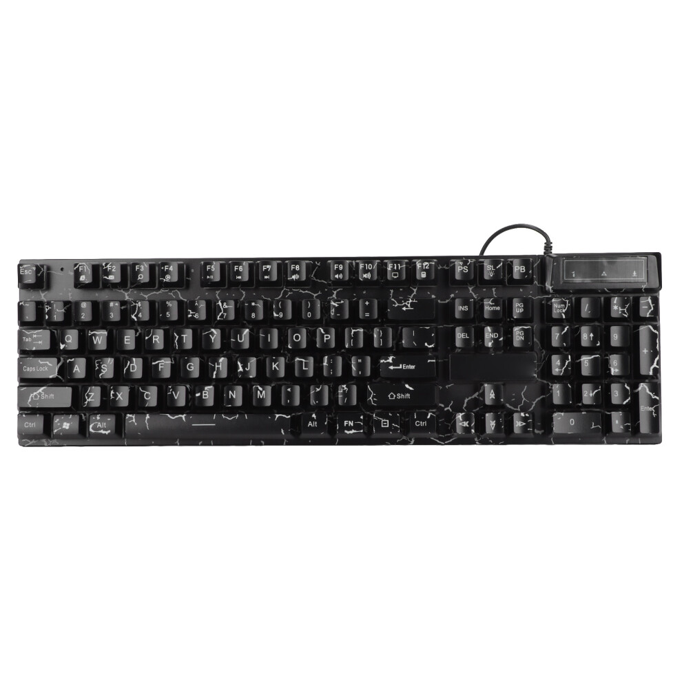 Light Wired Mechanical Gaming Keyboard 104 Keys Colorful Suspended Keycaps