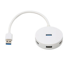 USB-Hub 4 Ports 5Gbps 10TB Großkapazität USB 3.0 Splitter Weiß