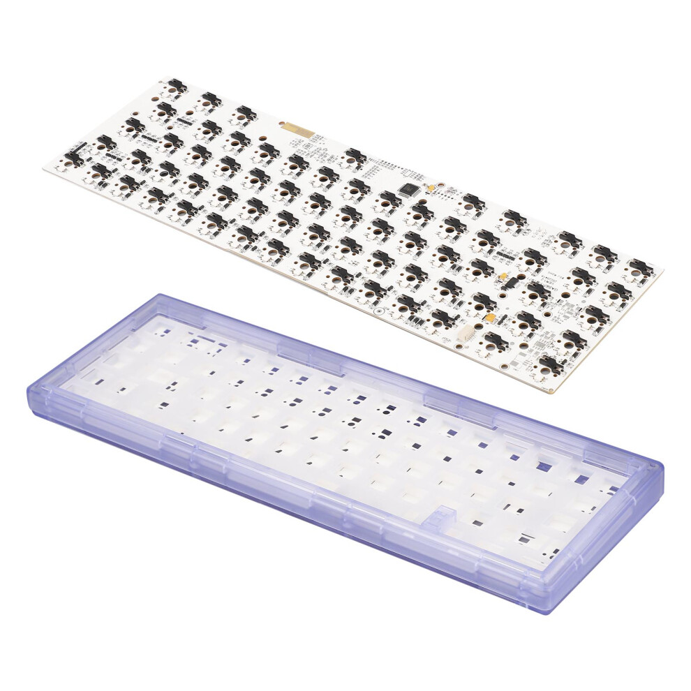 Diy 67-Key Rgb Wired Mechanical Keyboard Kit, Hot Swap, Purple 7901373873433