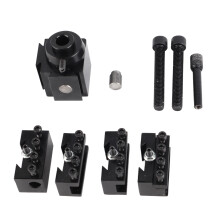 Tool Post For Mini Lathe Turning Facing Operations No Maintenance Operation Rapid Tool Change High Accuracy Machining Positive Rigidity Securely