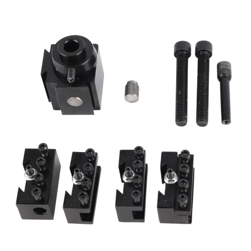 Tool Post For Mini Lathe Turning Facing Operations No Maintenance Operation Rapid Tool Change High Accuracy Machining Positive Rigidity Securely