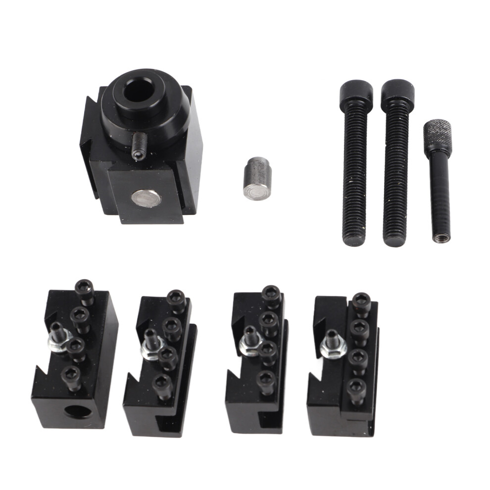 Tool Post For Mini Lathe Turning Facing Operations No Maintenance Operation Rapid Tool Change High Accuracy Machining Positive Rigidity Securely 9159805556524