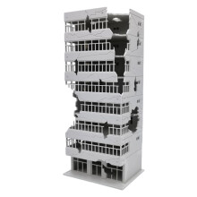 1:144 Ruined Damaged Building After War Assembling Model-6