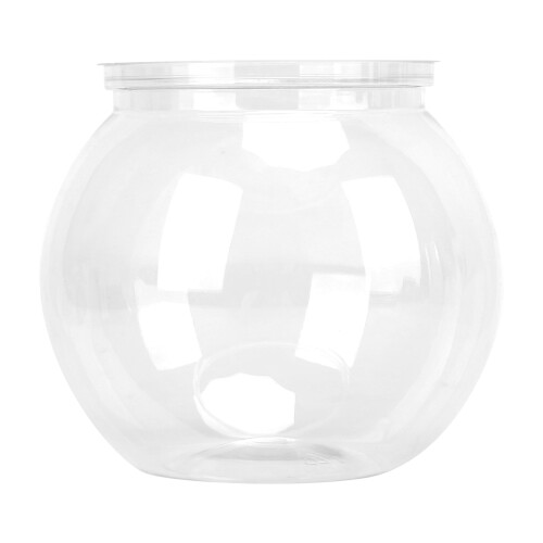 Durable Clear Plastic Fish Bowl for Home Use – Ideal for Small Fish & Decor