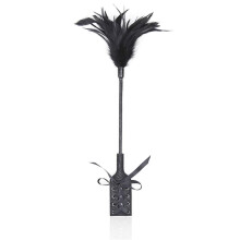 Feather Tickler Sex Flirting Paddle Lace Caressing Body Toys for Couples Black