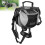 Adjustable Nylon Dog Saddle Bag Backpack with Side Pockets, Small to Large Black S 10