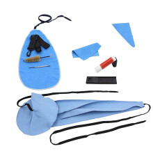 10 in 1 Saxophone Cleaning Kit, Sax Cork Grease Mouthpiece Brush Thumb Rest Reed Case Cleaning Cloth for Saxophone and Clarinet Blue
