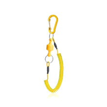 Coil Lanyard For Fishing Gear Protection 1.5M Length Fixed Rope AntiLost Yellow