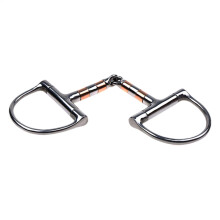 Copper Roller Jaw Stainless Steel Horse Bit DRing Snaffle for Riding