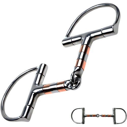 Easy Control DRing Bit  1314mm Copper Roller Mouth  Stainless Steel Snaffle 1